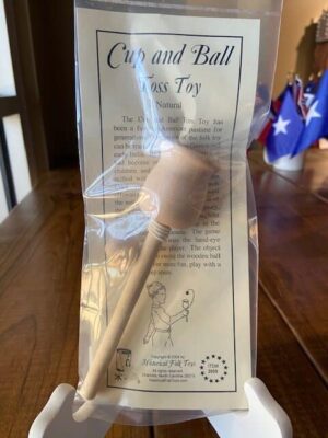 Wooden Cup and Ball Toss Toy