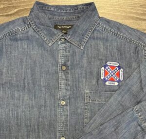 SCV Logo Long Sleeve Denim Shirt