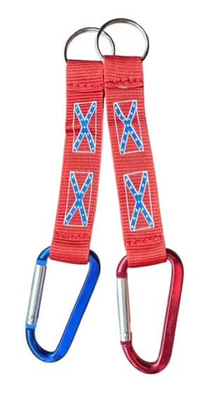 Battle Flag Key Ring with Carabiner Clip