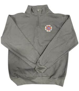 SCV Logo 1/4 Zip Cadet Collar Pullover Sweatshirt